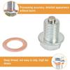 M14*1.5 Car Engine Oil Pan Oil Drain Plug Magnetic Extended Oil Drain Screw Gasket Auto Replacement Parts For Honda Volkswagen