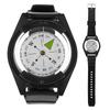 Outdoor Mini Lightweight Wristwatch ABS Compass Rubber Watchband Tool Accessory