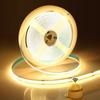 Super Bright COB LED Strip Light Smart PIR Motion Sensor 220V 110V To DC 12V Flexible Lamp Tape For Kitchen Wardrobe Decoration