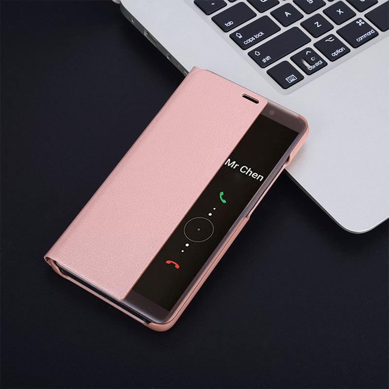 Смарт-чехол-книжка из кожи для защиты телефона Huawei P20/P20 Plus