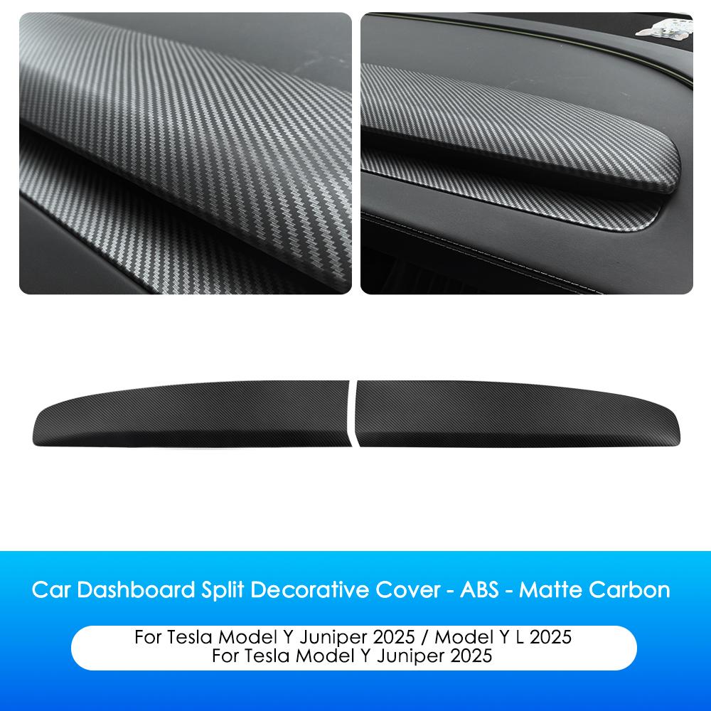 Dashboard Cover For Tesla Model Y Juniper Model Y L 2025 Model 3 Highland ABS Dash Board Panel Wrap Protector Car Interior Parts
