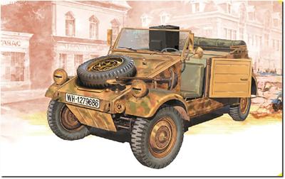 Platz Dragon WW2 Немецкий Кюбельваген Радиомашина с Фигуркой Сигнальщика Пластиковая Модель DR6886F 1/35 (Боевая машина)