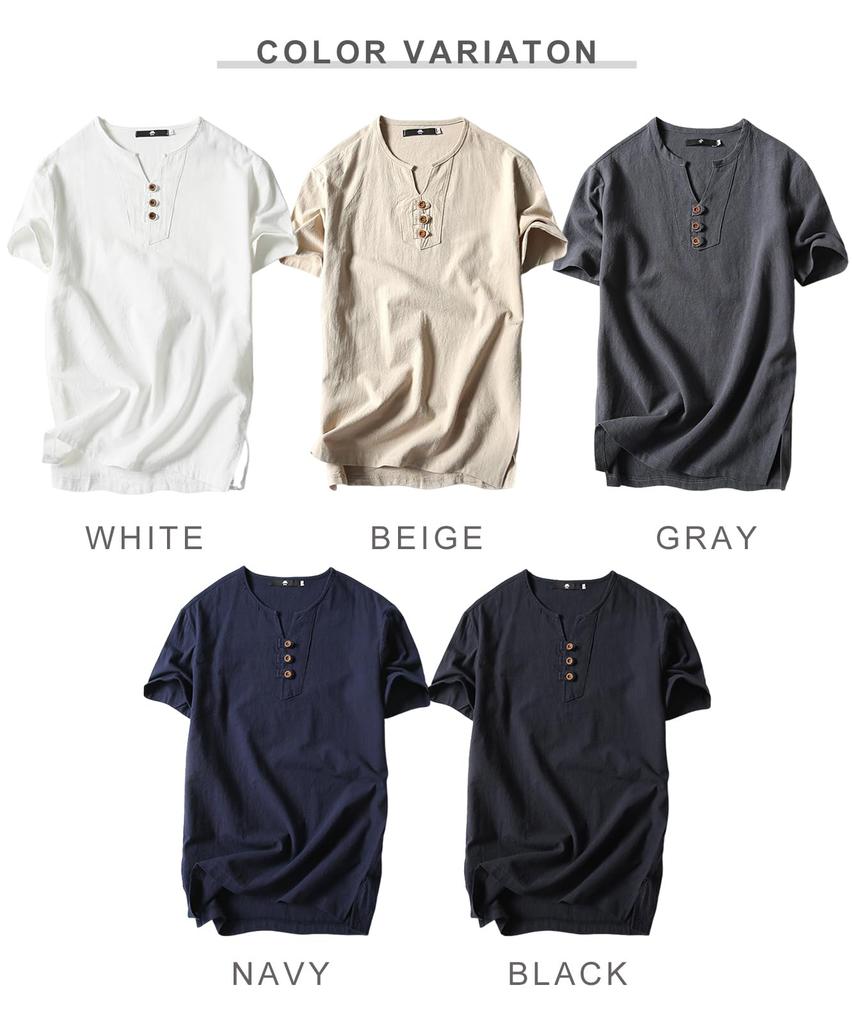 Летняя футболка с коротким рукавом и и Сухая для Доступна в Большом Идеально для Открытого воздуха и Однотонная Хенли Корейский Крой Расслабленная Приталенная J.STORE Мужская футболка, похожая на лен,