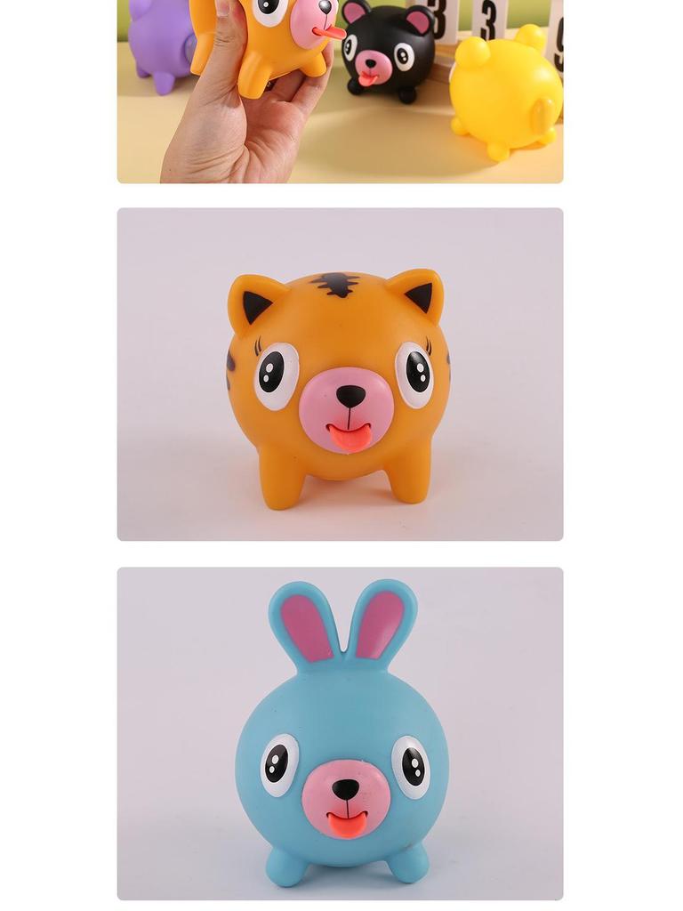 Cartoon Pig Squeeze Toy with Tongue-Out Sound