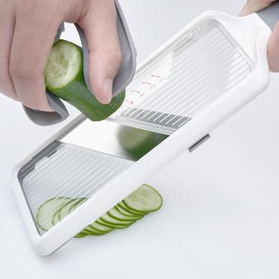 Многофункциональная ручная овощерезка, регулируемая толщина лезвия из нержавеющей стали, нескользящая ручка, резак для фруктов, моркови, картофеля, редиса