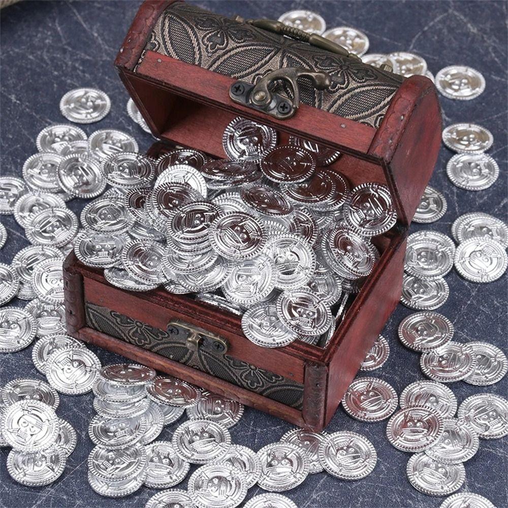 Gold Sliver Fake Gold Treasure Game Coin Halloween Gold Coin Pirate Gold Coins Children's Toys