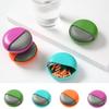 Mini Spin Pill Organizer Sealed Pill Container Creative Round Rotating Pill Box  for Travel