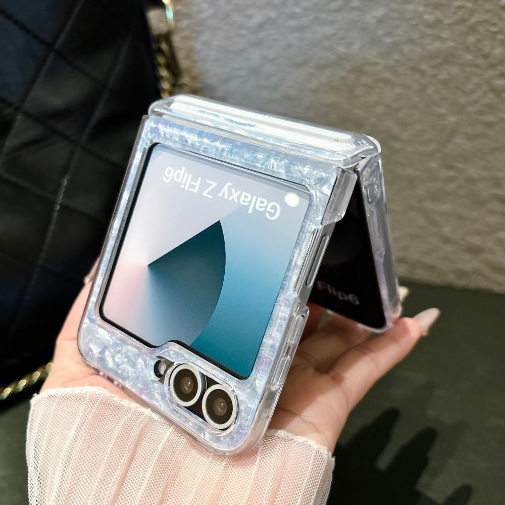 Красочный Чехол для Samsung Galaxy Z Flip 6 7 FE 5G с Вращающимся Держателем, Магнитным Шарниром, Защитная Жесткая Задняя Крышка из Поликарбоната