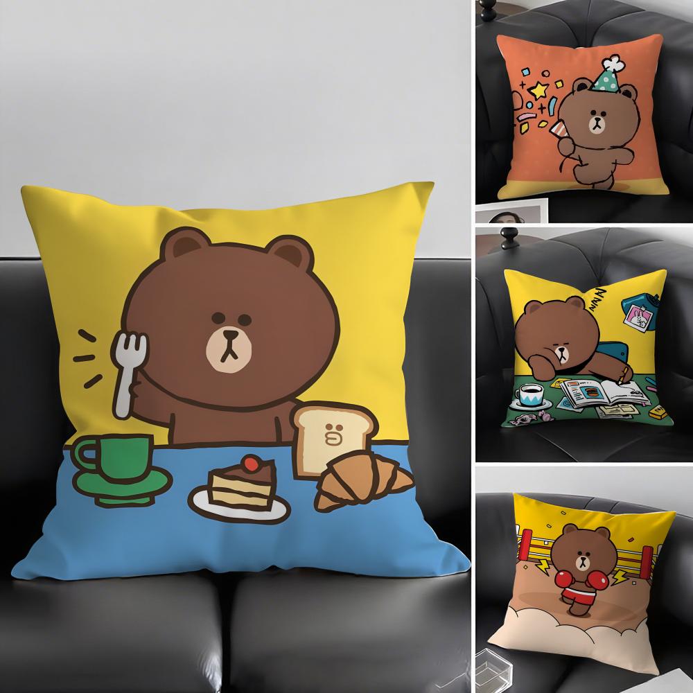 BBEOWN Cartoon Cushion Cover Pillowcase Ultra Soft Skin Friendly Fabric Cloud Like Comfort Concealed Zipper