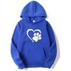 Women Hoodie Cute Dog Paw and Heart Shape Print Hoodies Women Casual Long Sleeve Hoodies Autumn Winter Pullovers Plus Size