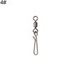 50Pcs/Set Rolling Swivel with Hanging Snap Fishing Tackle Fishhooks Connector