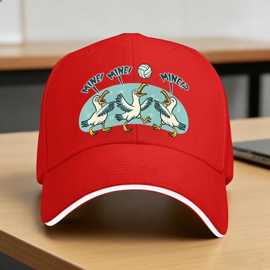 Summer Volleyball Seagull Mine Funny Beach Volleyball Player Gift Baseball Cap Kpop Rock yk Funny Design Sun Hip Hop Hats