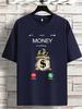 Unisexs Money Is Calling Graphic T Shirt Dollar Money Bag Incoming Call Screen Print Short Sleeve Crew Neck Casual Cotton Male Tee