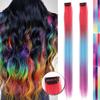 Color Single Clip Hair Piece Synthetic Wig Female Refreshing Style Thin Holiday With Natural Long Hair Piece Hair Extension