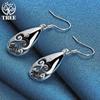 925 Sterling Silver Grimace Water Droplets Drop Earring Jewelry