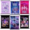 KPop Demon Hunters Poster Hanging Painting Huntrix Girl Zoey Rumi Mira Saja Boys Kpop Home Decor Poster Wall Scroll Poster
