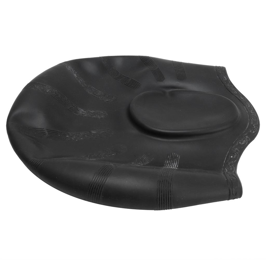 Silicone Swimming Cap Ear Protection Three Dimensional Ergonomic Waterproof Bath Swimming HatBlack