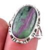 Ruby In Zoisite Handmade Lab-Created 925 Sterling Silver Jewelry Ring S.7 H3o57