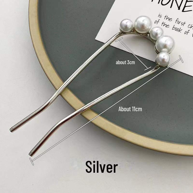Элегантная жемчужная кисточка-заколка для волос для женщин - современный и старинный стиль Cheongsam U-образная заколка для волос