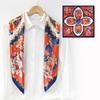 91CM large square scarf women's gift spring and autumn sunscreen silk scarf Suzhou and Hangzhou trend satin large square scarf shawl wholesale