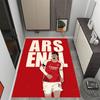 Ronaldo's Legacy In Red Themed Anti-Slip Rugs - Polyester Home Decor, Suitable for Bedrooms, Living Rooms, Doorways, Studios, and Decorations