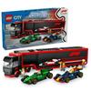 LEGO City RB20 AMR24 гоночная машинка и грузовик игрушка подарок на день рождения блок мальчики девочки дети 8 лет 9 лет 10 лет ученик начальной школы