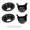2 Set RV Plumbing Vent Caps Replacement Plastic Cover Kit for Trailer Motorhome Roof Sewer Black