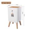 Nordic Style Luxury Trash Can with Press Lid for Home Bathroom and Living Room