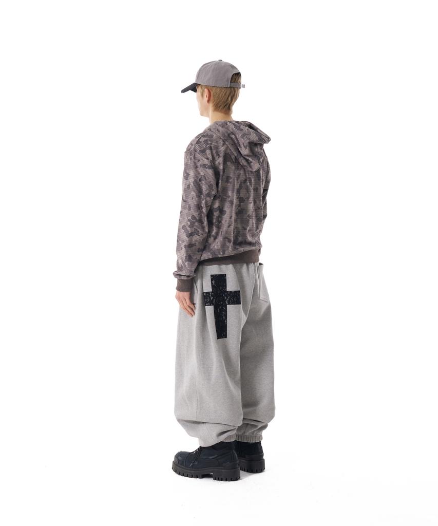 AAKAM Laced Cros2 Patch Sweatpants (Gray)