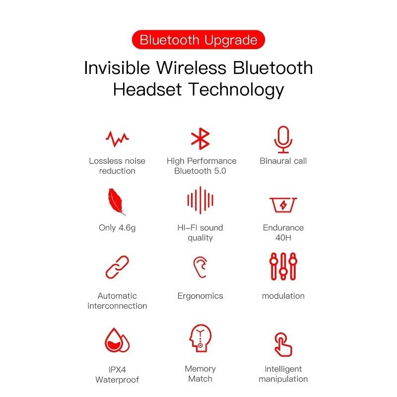 Wireless Bluetooth Earbuds Noise Cancelling Headphones with Mic for Xiaomi Redmi