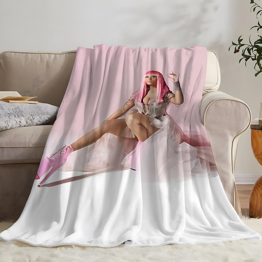 N-Nicki Minaj Album Pink Friday Throw Kid-Friendly Flannel Throw Blanket Soft Warm Anti-Static Washable All Season