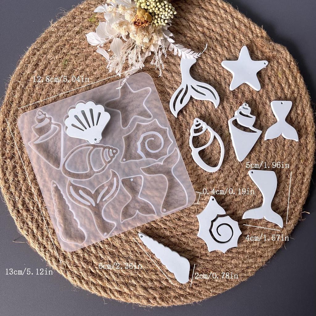 Подвеска в виде ракушки-дельфина, украшение из эпоксидной смолы, силиконовая форма в виде морского животного-дельфина, серьги, гипсовые формы