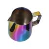 380 мл Чашка для вспенивания молока из нержавеющей стали Глянцевая Цветная С носиком для латте-арта Чашка для вспенивания молока для кофе для дома, кофейни