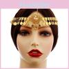 Crystal Simulation Elegant Decoration Gold Women Headwear With Design Tassel
