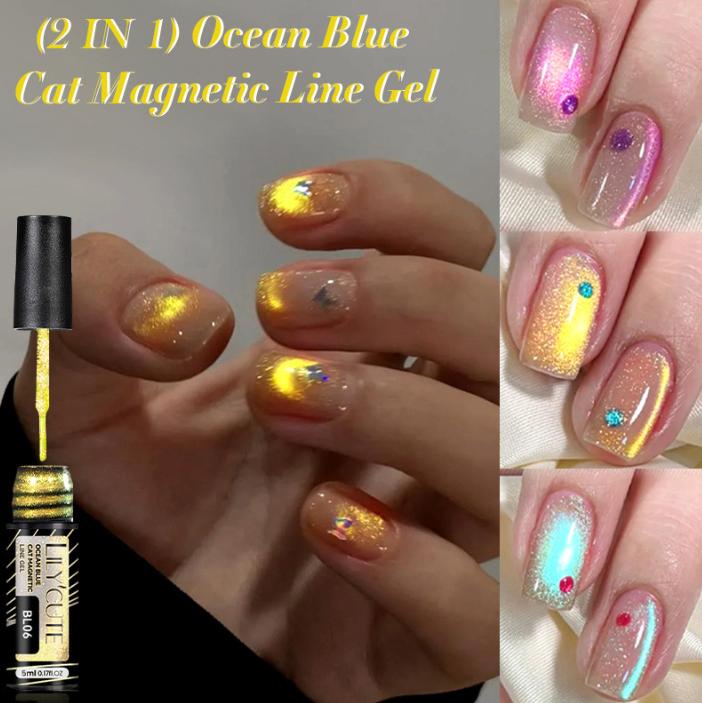 5 мл искрящийся кошачий глаз гель для ногтей искусство блестки блестящий эффект УФ гель-лак мерцающая пыль DIY декор ногтей