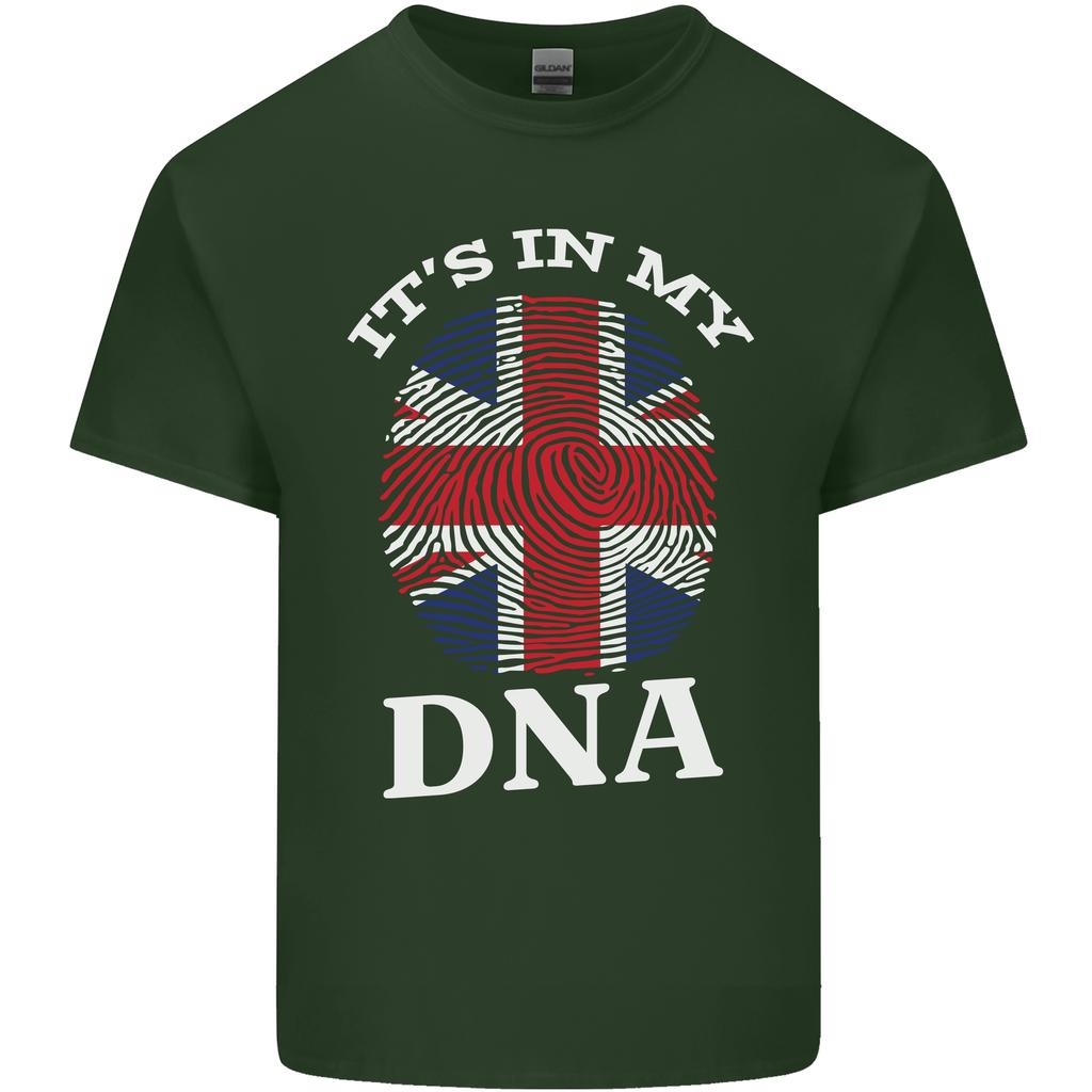 Britain Its in My DNA Funny Union Jack Flag Unisexs Light Cotton TShirt