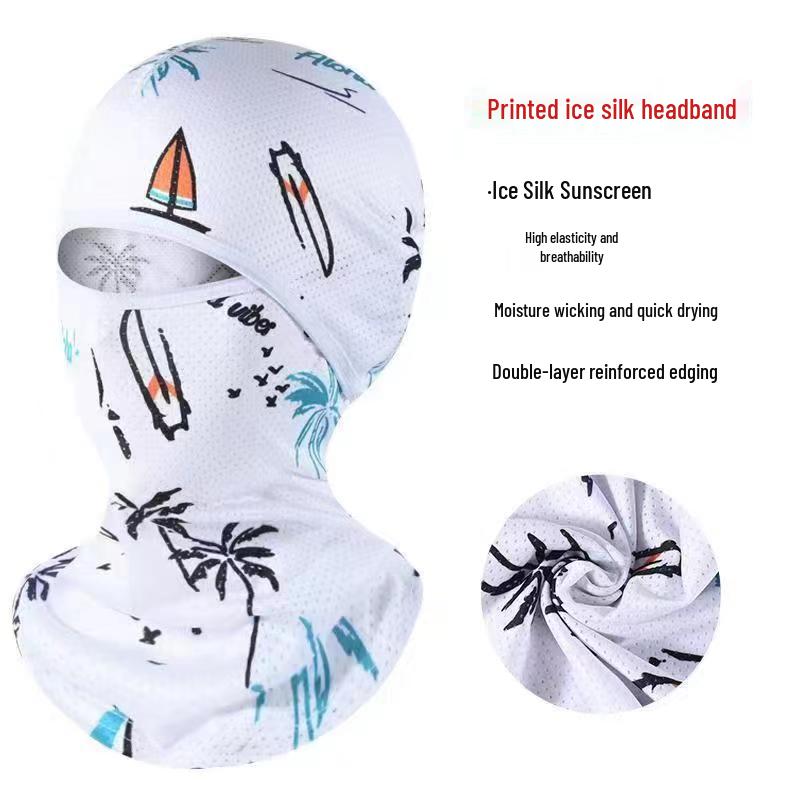 Унисекс маска для лица из ледяного шелка с защитой от УФ-лучей для велоспорта и рыбалки