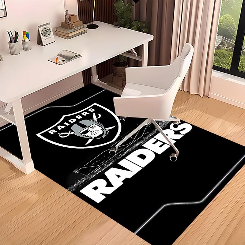 Las Vegas Raiders Printed Absorbent Washable Carpet, Non-Slip Bathroom Mats, Kitchen Rugs, Yoga Mat,Living Room Entrance, Camping Picnic Rugs