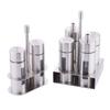 Castor Stainless Steel Salt Pepper Shaker Set Odor-Free Spice With Stand Condiment Box Cooking Seasoning Bottle Kitchen Tools