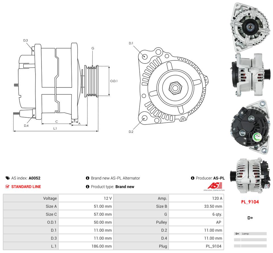 Генератор Opel 2.0 Dti 2.2 Dti 2.0Di