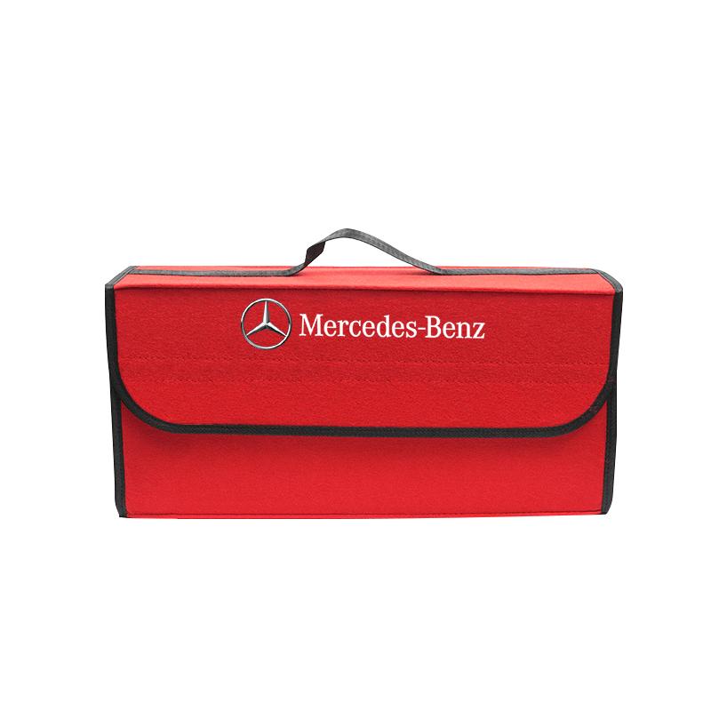 MEA4 Car Trunk Non-Woven Fabric Organizer Box Large Capacity Folding Storage Bag Accessories For Mercedes-Benz GLC X253 X254 C-Class