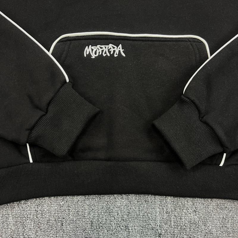 Унисекс худи Mertra: Зимняя куртка с пэчворком, рукавами летучая мышь, вышивкой, флисовой подкладкой, свободного кроя