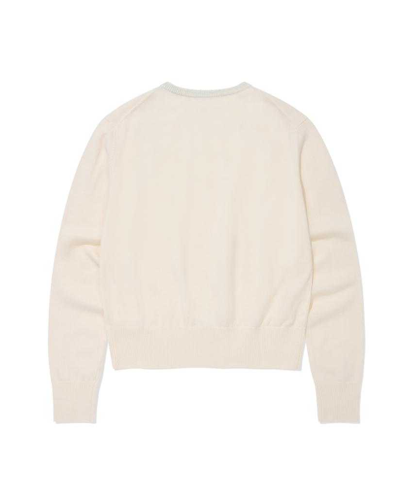 Кардиган Covernat Woman Basic с логотипом Cooper, цвет слоновой кости