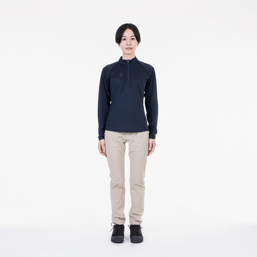 Рубашка для скалолазания Kutie Wool Zip с длинным рукавом KUHTAI II Wool Zip LS W НОВАЯ [Millet] женская LOGO_SILVER