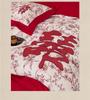 Premium all cotton high count embroidery wedding four piece set - romantic and joyful