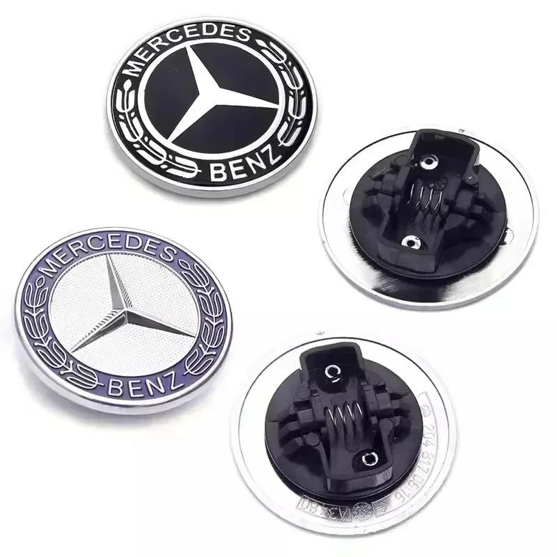 Car Engine Logo Metal Flat Hood Emblem Front Badge Accessories For Mercedes Benz AMG W204 W205 W203 W211 W212 W213 W201 W210 aqq123 FKL4