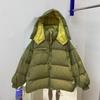2024 зима новый короткий пуховик с капюшоном женский утолщенный теплый повседневный свободный высококачественный хлеб одежда прилив