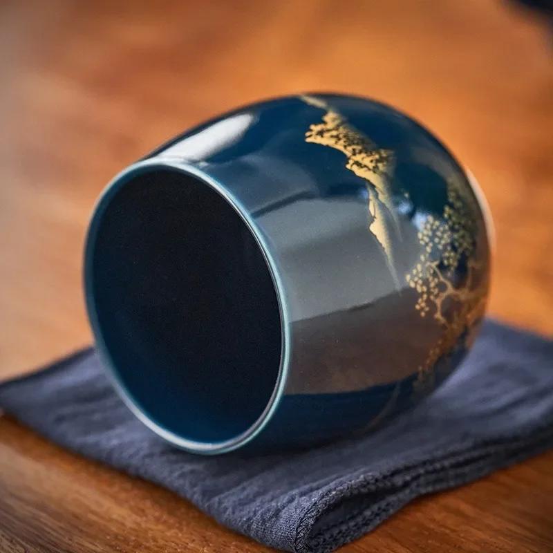 180 мл простая мастер-кружка в японском стиле Керамическая чаша для чая чашка бытовая Цзилань простая керамическая большая чайная чашка Чайный сервиз на одну чашку