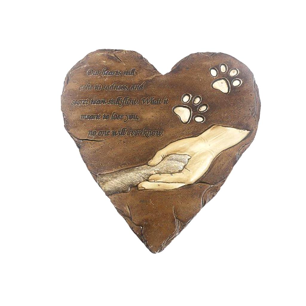 Pet Memorial Gifts Loss Of Pet Dog Gravestone Memorial Stone Paw Print Pet Memorial Headstone for Patio Porch Outdoors
