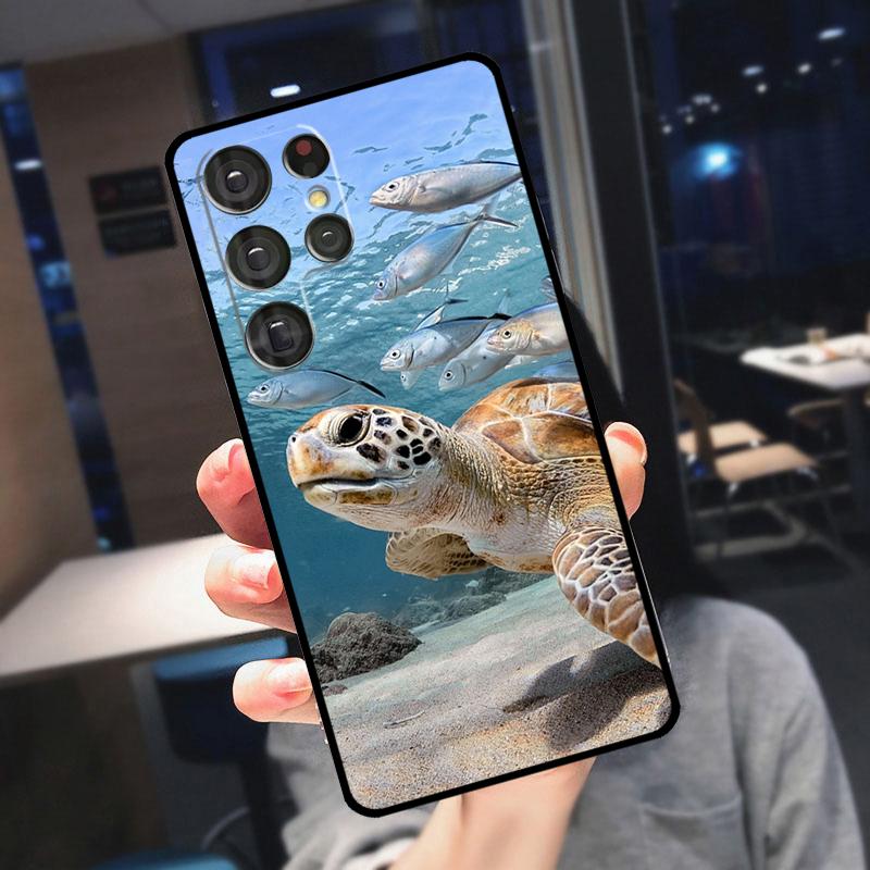 Милый мультяшный чехол с черепашками для Samsung Galaxy S22 S21 S23 Ultra S8 S9 S10 Note 10 Plus Note20 Ultra S20 FE